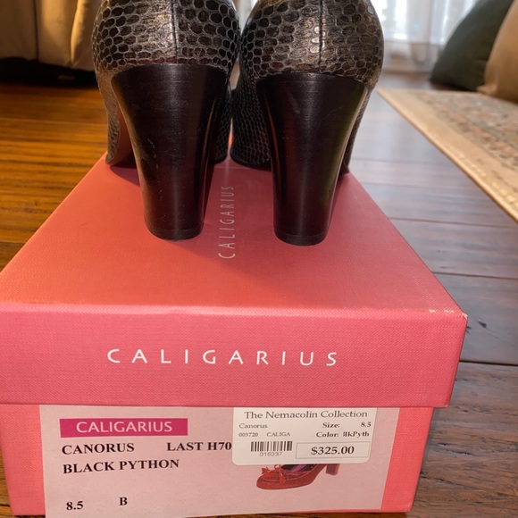 Caligarius black python heels - Picture 4 of 4